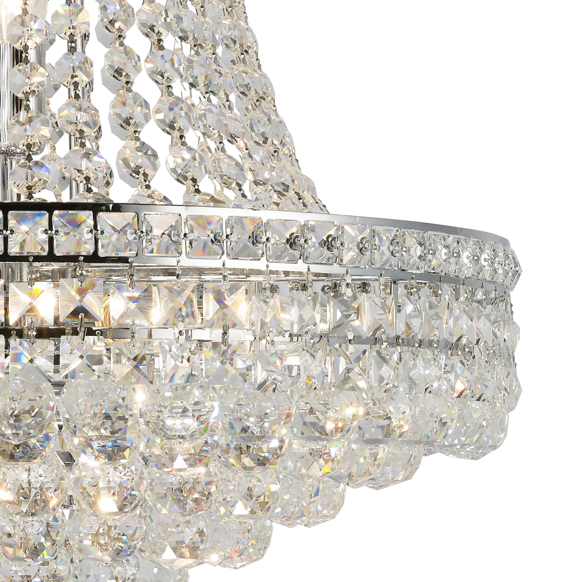 Frances Crystal Chandelier 14 Light (19.8kg) Polished Chrome IL31420  Diyas Frances
